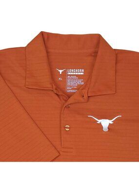 Longhorn Apparel Mens XL Polo Shirt Texas Longhorns 100% Polyester Orange